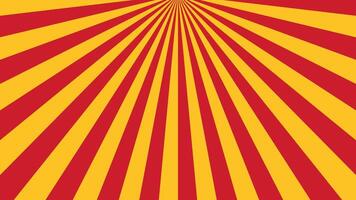 a red and yellow sunburst background vector