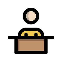 Conference Flat icon. meetings, teams and communication. suitable for interfaces, websites, UI and mobile apps. vector