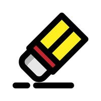 Eraser Flat icon. mail, office, school and work supplies. suitable for interfaces, websites, UI and mobile apps. vector