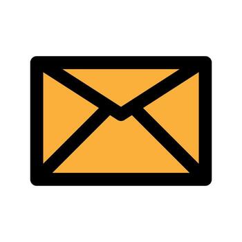 Envelope Flat icon. mail. message, chat, communication . suitable for interfaces, websites, UI and mobile apps. vector