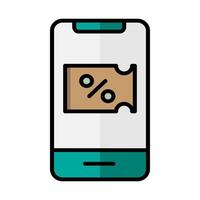 Coupon flat icon. tickets, online shop, discounts. suitable for interfaces, websites, UI and mobile applications. vector