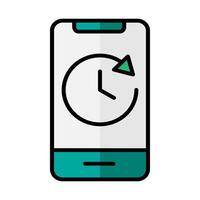 Delivery time flat icon. ship, online shop, transport. suitable for interfaces, websites, UI and mobile applications. vector