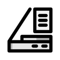 Scanner machine flat icon. technology, office, work and school. suitable for interfaces, websites, UI and mobile applications. vector