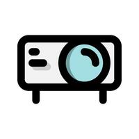 Projector flat icon. technology devices for entertainment, work and school. suitable for interfaces, websites, UI and mobile apps. vector