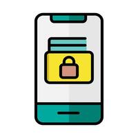 Payment secure flat icon. commerce, finance, business. suitable for interfaces, websites, UI and mobile applications. vector