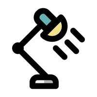 Table lamp flat icon. workspace, student and school furniture. suitable for interfaces, websites, UI and mobile applications. vector