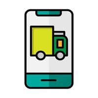 Shipping flat icon. delivery, transport, commerce. suitable for interfaces, websites, UI and mobile applications. vector