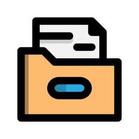 File organizer flat icon. files, folders, data, formats. suitable for interfaces, websites, UI and mobile apps. vector
