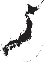 japan map black vector