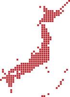 japan map pixel vector