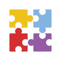 puzzle design flat color vector