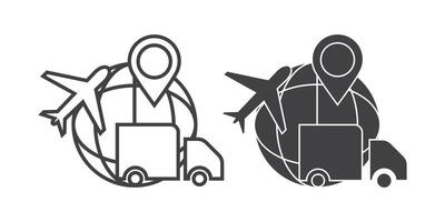 logistic delivery service icon vector