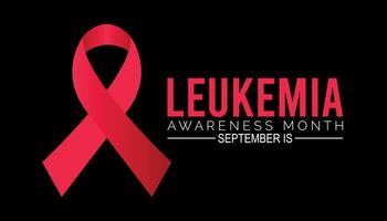 leukemia awareness month is observed every year on September.Holiday concept background, placard, banner design template illustration background design. vector