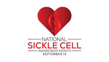 national sickle cell awareness month is observed every year on September.Holiday concept background, placard, banner design template illustration background design. vector