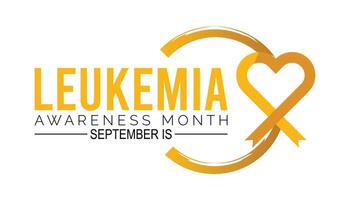 leukemia awareness month is observed every year on September.Holiday concept background, placard, banner design template illustration background design. vector