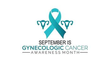 Gynecologic Cancer Awareness Month is observed every year on September.Holiday concept background, placard, banner design template illustration background design. vector
