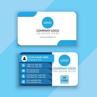 Business card with triangle shapes design vector