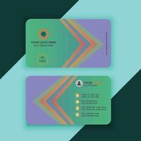 Business card with triangle shapes design vector