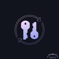 change keys icon with a gradient vector