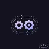 production cycle and operations icon, vector