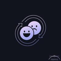 mood swings icon with a gradient vector