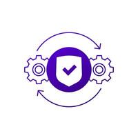 secure operation icon on white vector