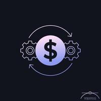 cost optimization icon, cost reduction vector
