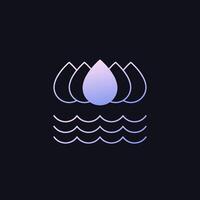 clean water icon with a gradient vector