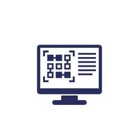 pattern recognition software icon on white vector