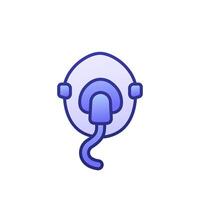 oxygen mask icon with outline vector
