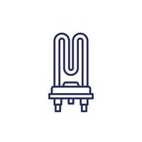 heating element icon, line vector