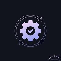 operation, process icon with a gear vector
