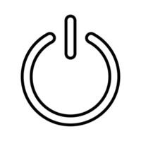 Power Button Line Style Isolated Icon vector