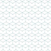 Hexagon Rhombus Geometric Dot Line Pattern Decorative Background vector