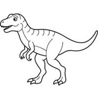 Ceratosaurus dinosaur walks icon vector