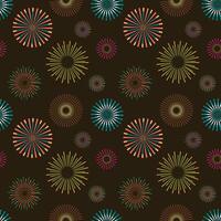 Firework grahic with colorful seamless pattern background for wrapping and wallpaper vector