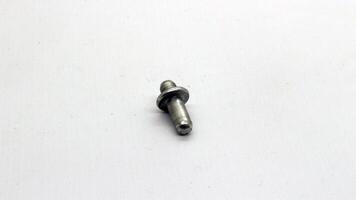 Close up of shelf hinges isolated photo