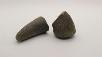 Broken stone grinder photo