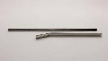 Various types of drinking straws photo