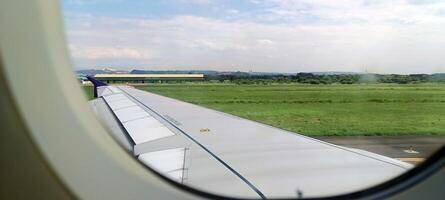 The view outside the plane if you look from the window photo