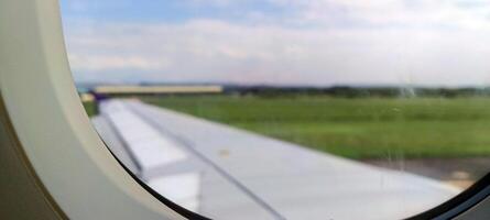 The view outside the plane if you look from the window photo
