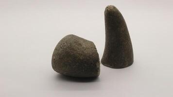 Broken stone grinder photo