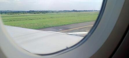The view outside the plane if you look from the window photo