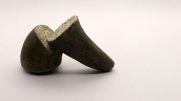 Broken stone grinder photo