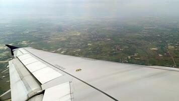 The view outside the plane if you look from the window photo