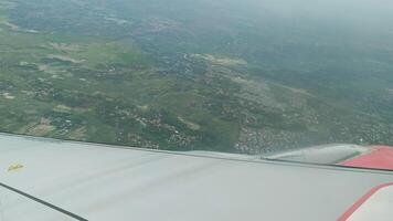 The view outside the plane if you look from the window photo