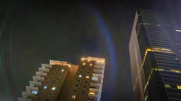 Beautiful tall buildings in Jakarta from below photo
