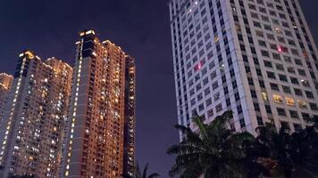 Beautiful tall buildings in Jakarta from below photo