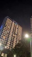 Beautiful tall buildings in Jakarta from below photo