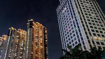 Beautiful tall buildings in Jakarta from below photo